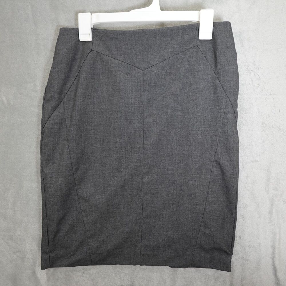 Worthington Pencil Skirt Womens Size 8 Grey Business Work Teacher Career Church